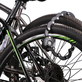 

Mini Black Pocket Folding Anti-Theft Zinc Alloy Road MTB Bike Bicycle Motorcycle Chain Locks Outdoor Cycling Security Equipment