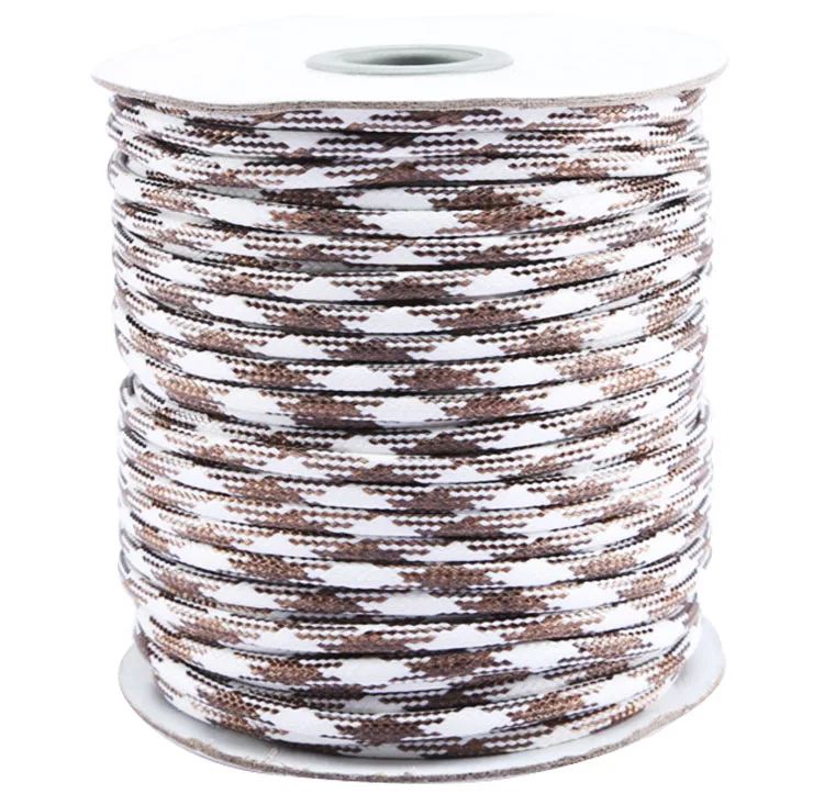 

3.5mm Coffee+White Korea Polyester Waxed Wax Cord String Thread+50yards/roll Jewelry Findings Accessories Bracelet Necklace rope
