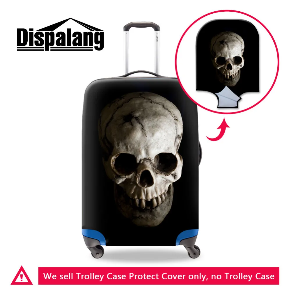 Fashion Skull Protective Covers For 18 To 30 Inch Travel Suitcase Elastic Trolley Luggage Covers Cool Mens Travel Accessories