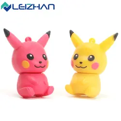 LEIZHAN забавные USB Flash Drive Пикачу характер флэш накопитель милый мультфильм флеш-накопитель флеш-диск USB 2,0 64 Гб 32 16