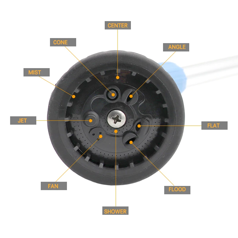 Девять функций длинный стержень спринклер орошение для сада мойка автомобиля реактивный инструмент для очистки