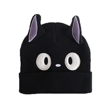 Весенняя детская шапка для маленьких мальчиков и девочек, вязаные шапки для осенне-зимнего сезона, Вязаная Шерстяная детская шапка с рисунком кота, BH023