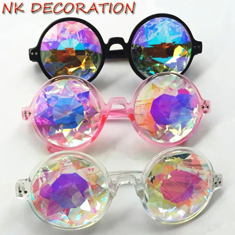 NK Retro Round Kaleidoscope Sunglasses Men Women Designer Kaleidoscope
