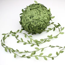 200 м искусственные зеленые цветы листья из ротанга DIY гирлянда венки аксессуары для украшения дома