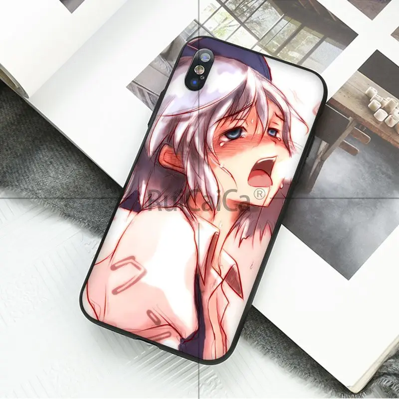 Ruicaica японская манга Ahegao девушка DIY печать рисунок чехол для телефона крышка оболочка для iPhone X XS MAX 6 6S 7 7plus 8 8Plus 5 5S XR