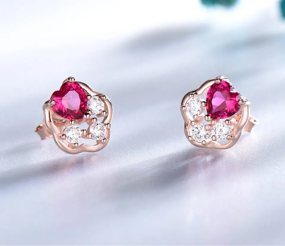 UMCHO-Ruby-925-sterling-silver-stud-earrings-for-women-EUJ076R-3-PC_04
