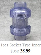 Внутренний диаметр-1 шт. 25 мм 32 мм откидная пластина односторонний обратный клапан высокий прозрачный UPVC Двойной Соединительный разъем Ультра тихий антикоррозийный