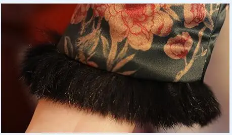 Китайское мини-платье Женская влажная Марля Cheongsam Размер M до 3XL