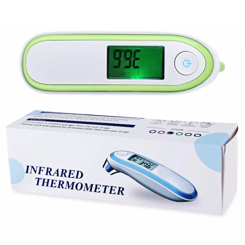 Инфракрасный термометр для тела ребенка ухо Термометры Температура лихорадки измерения медицинское оборудование Семья термометр для здоровья - Цвет: Green
