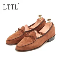 LTTL New Fashion Suede Loafers High Quality Men Outdoor Slippers Simple Style Casual Shoes Men Smoking Flats Slip On Shoes 2016 new fashion men leopard cotton fabric shoes british mens flats smoking slippers men loafers casual shoes plus size 4 17