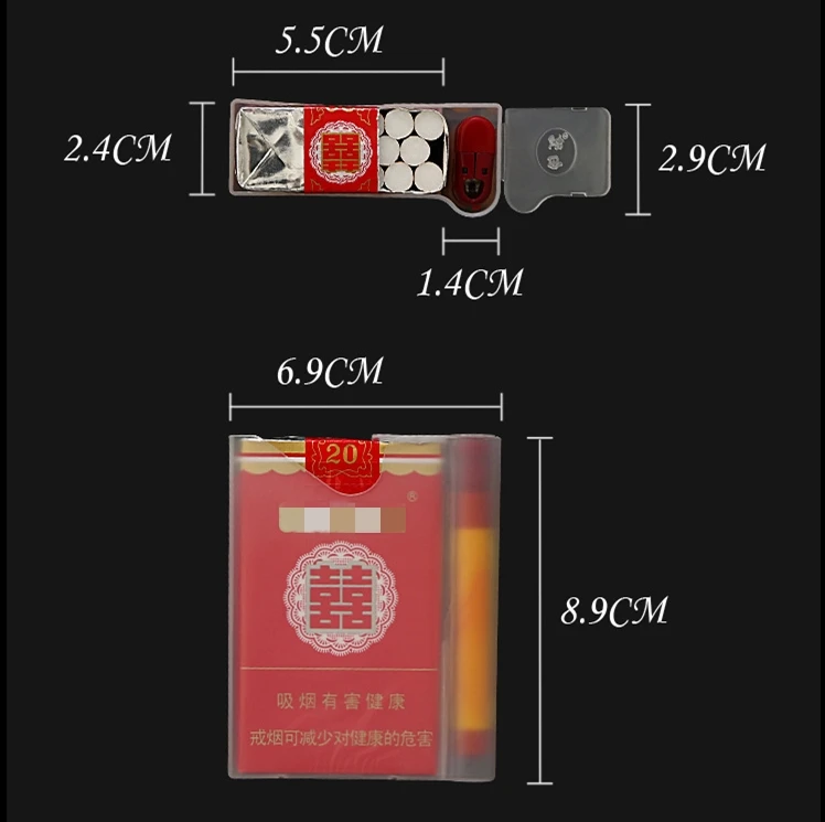 1 шт. портативный прозрачный пластиковый чехол для сигарет с дымовой зажигалкой анти-давление зажигалки держатель для хранения курительный гаджет