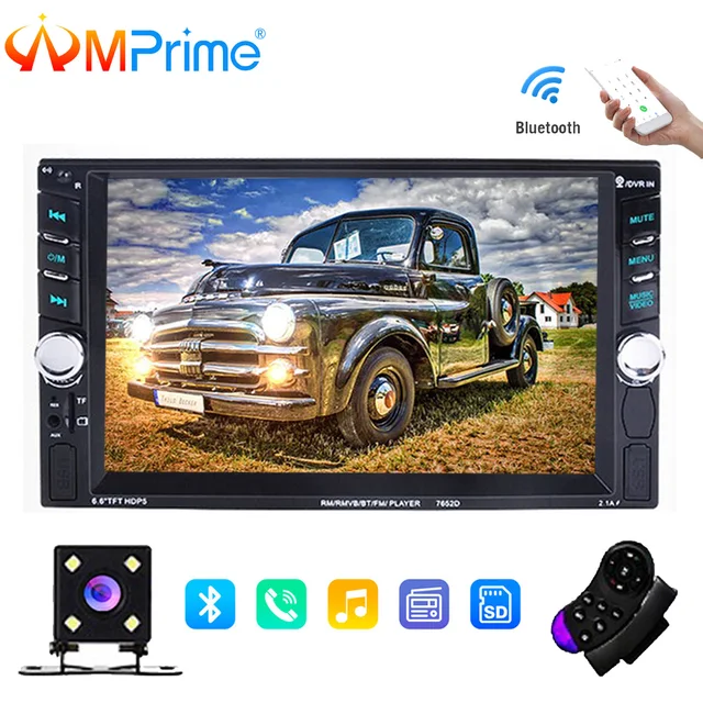 Cheap AMprmie 2 Din General Car Models 6.5'' inch LCD Touch Screen Car Radio Player Bluetooth Car Audio Support Rear View Camera 7625D Cheap AMprmie 2 Din General Car Models 6.5'' inch LCD Touch Screen Car Radio Player Bluetooth Car Audio Support Rear View Camera 7625D