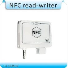 Мини 35 мм аудио разъем ACR35 Мобильный смарт NFC RFID считыватель карт писатель 13,56 МГц для Android/IOS мобильный телефон+ английский SDK+ 5 карт