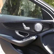In Fibra di carbonio di Colore del Portello di Automobile Pannello di Copertura Trim 4 pcs Per Mercedes Benz Classe C W205 GLC X253 2015- 18 Auto Interno Modificato