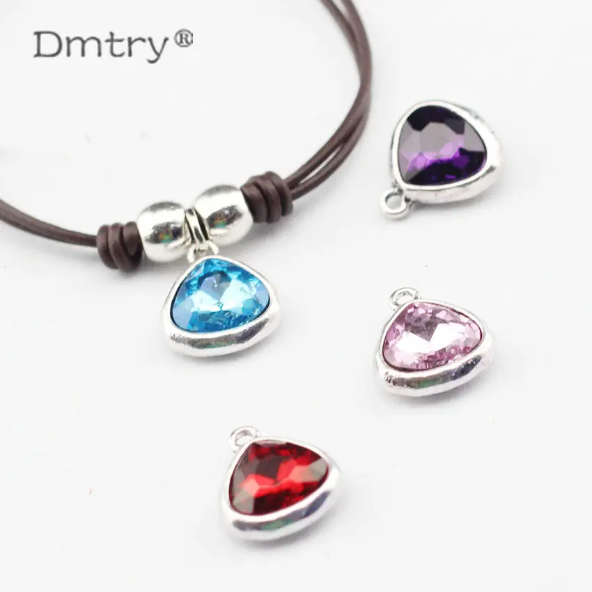 Dmtry 5 шт./лот Оптовая Продажа старинное серебряное хрустальное сердце из