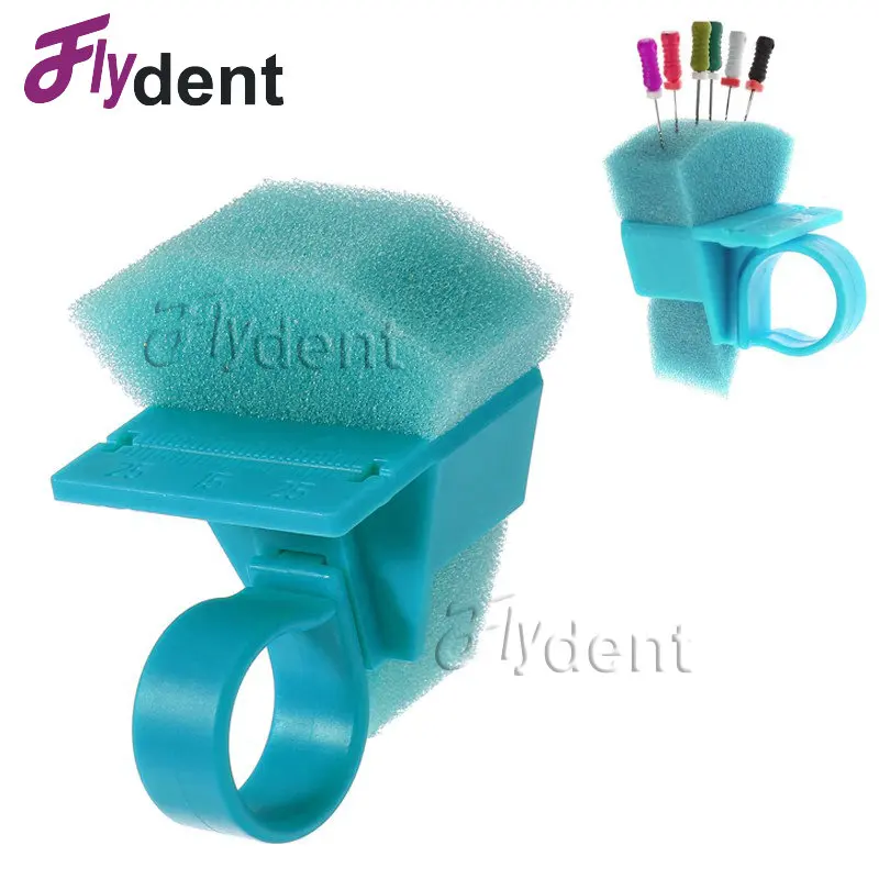 

Dental Autoclavable Endo Cleaner Finger Ring Autoclavable platic Endo Stand Cleaning Foam Sponges File Holder cleaning