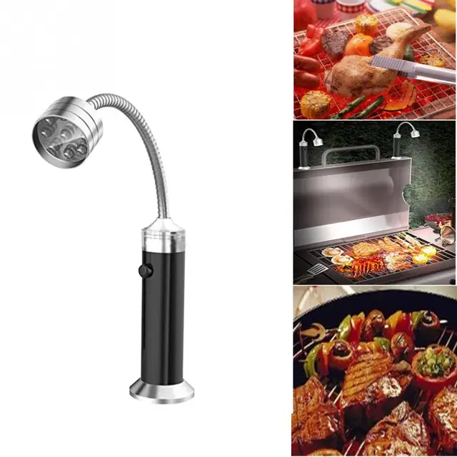 Barbecue Grill Light Bright LED Lamps Battery Powered BBQ Lights with Magnetic Base
