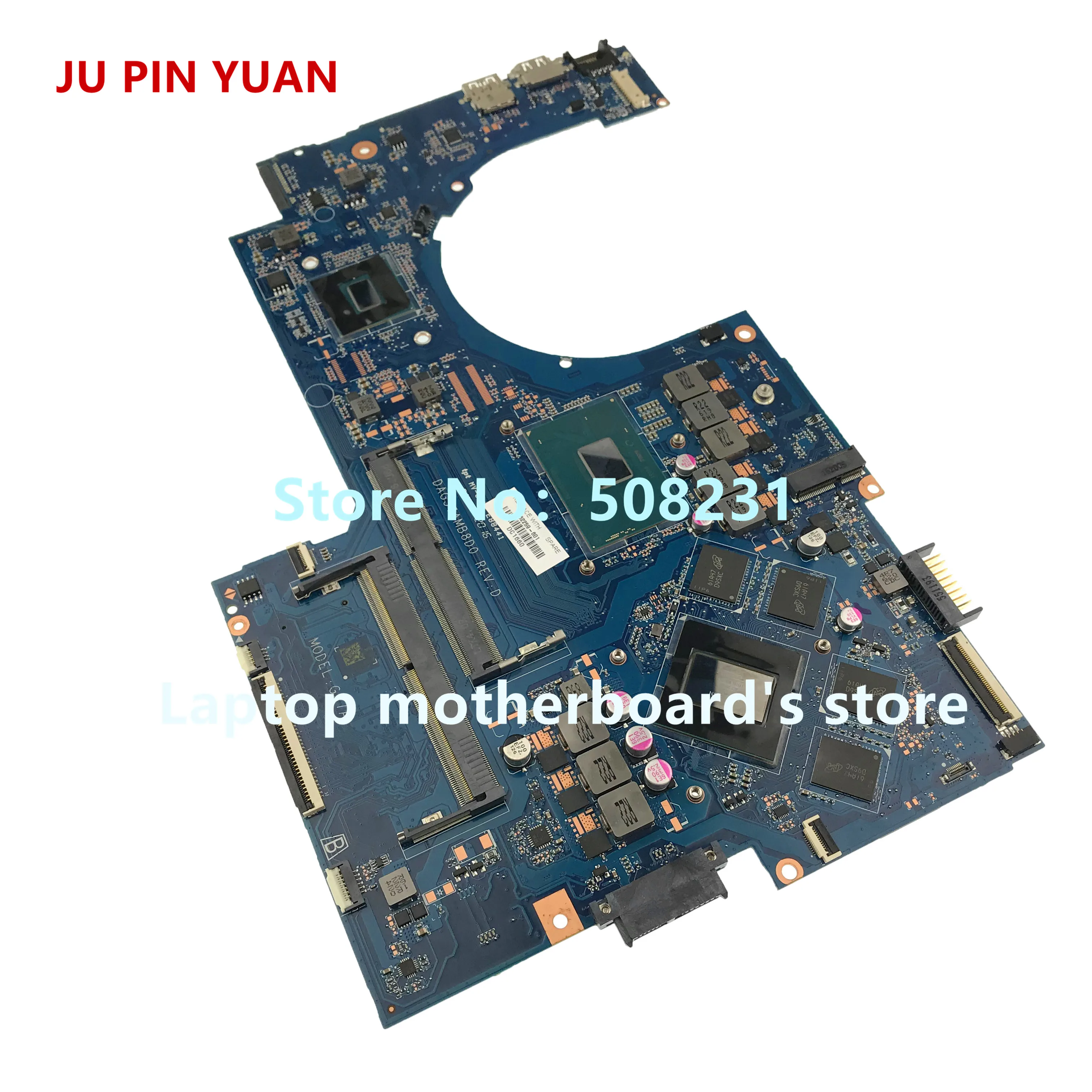 Ju pin yuan 862259-601 862259-001 аккумулятор большой емкости G37A DAG37AMB8D0 для женщин по hp ноутбук 17-W 17T-W материнская плата 965 м 4 Гб i7-6700HQ полностью протестирована