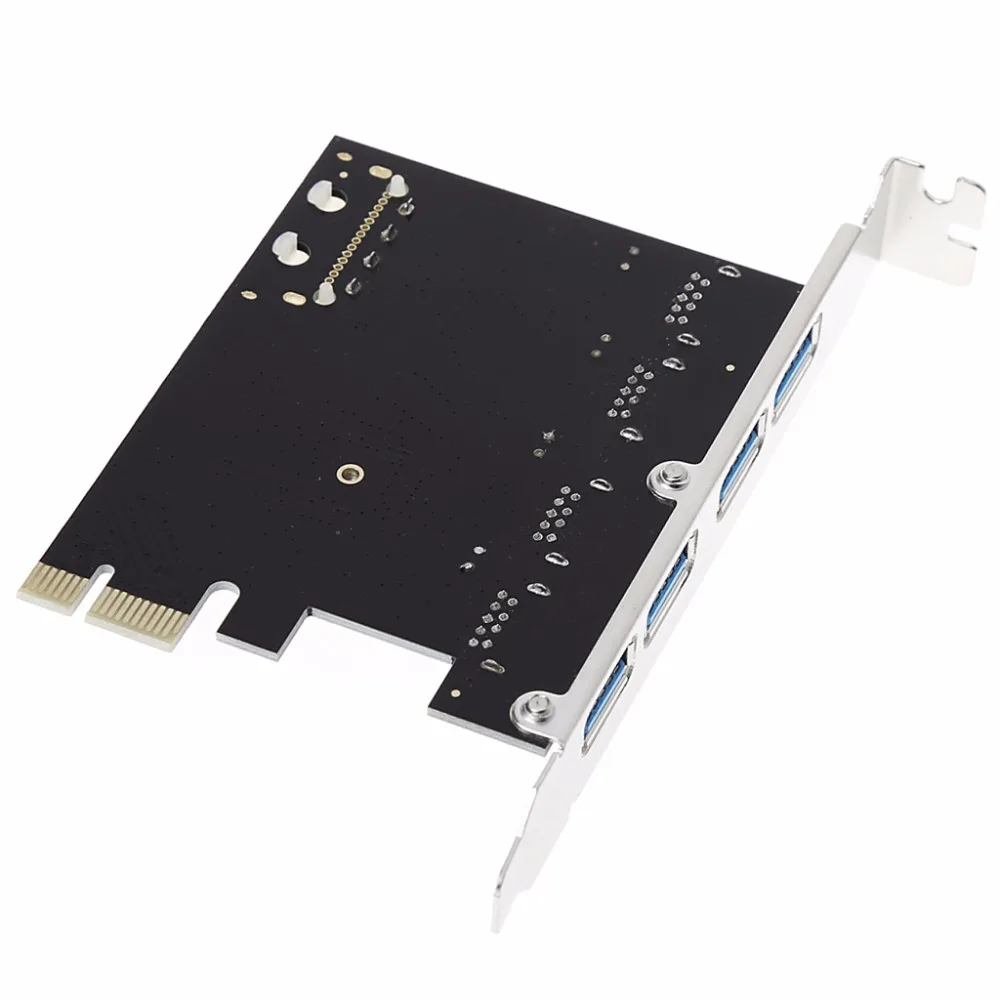 4 Port PCI-E to USB 3.0 HUB PCI Express Expansion Card Adapter 5 Gbps Speed For Desktop Computer Components Brand New