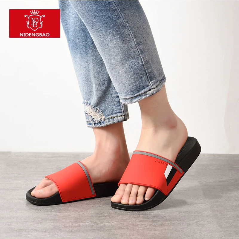 

2018 New Bathroom Slippers Men Women Unisex Non-slip Indoor Home Slippers Fashion Outdoor Beach Flip Flops Summer Slides