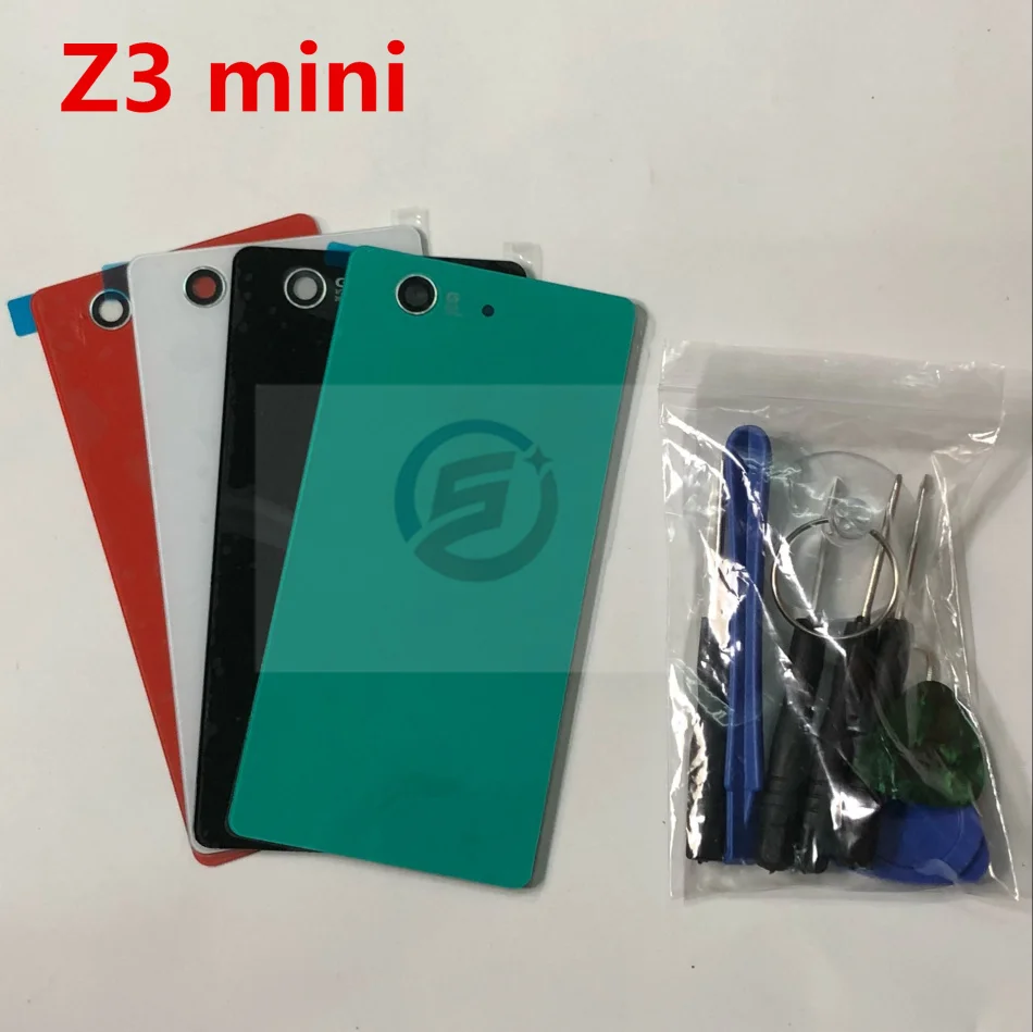 Батарея стеклянная крышка Запасные части для Sony Xperia Z3 Mini Compact D5803 D583 задняя дверь корпуса+ Инструменты для ремонта