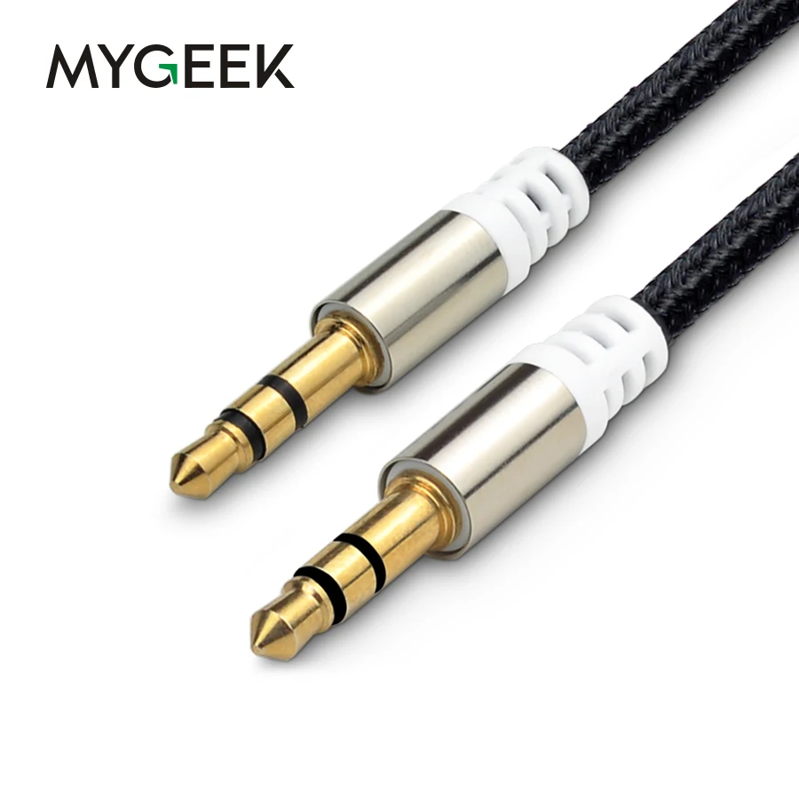 MyGeek 1 м 3 5 мм Aux кабель ММ мужчинами аудио для автомобиля/PM4 PM3 /наушники шнур