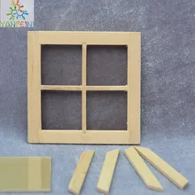 Кукольный домик Деревянные маленькие 4 окна DIY аксессуары brinquedos