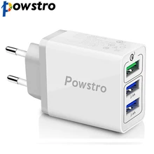 Powstro 3,0 быстрое настенное зарядное устройство USB для телефона, адаптер для путешествий, 3 порта USB для 3,0, зарядное устройство с поддержкой смарт быстрой зарядки для samsung Galaxy S6