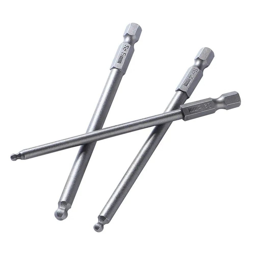 5PCS 100mm Ball Head Hexagon Screwdriver Bit Allen Wrench Set Hexagonal