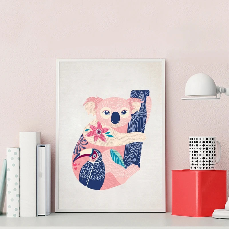 Australia-Animal-Koala-Print-Pictures-Cartoon-Animal-Koala-Canvas-Art-Painting-Home-Wall-Decoration (1)