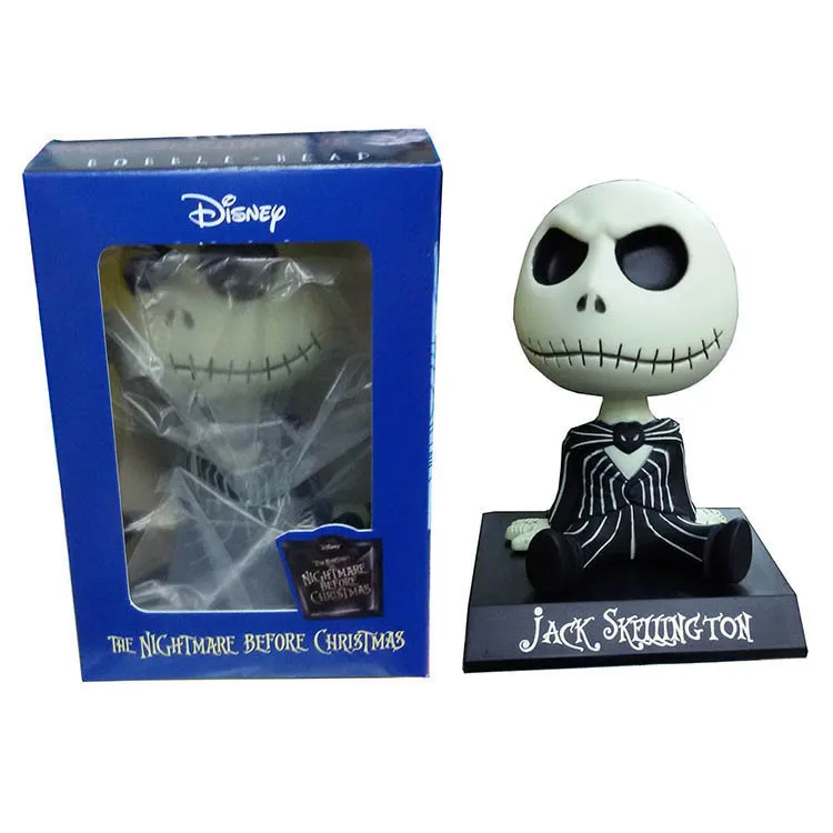 Аниме Фигурка 10 см Кошмар перед Рождеством Джек Wacky Wobbler Bobble Head ПВХ фигурка
