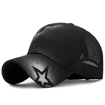 

2019 Summer Graffiti Letter STAR Baseball Cap Women Men Mesh Breathable Snapback Caps Unisex Adjustable Sport Hats Dad Hat Bone