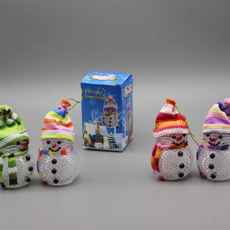 Little Cute Battery Operated Led Acrylic Snowman Christmas Light