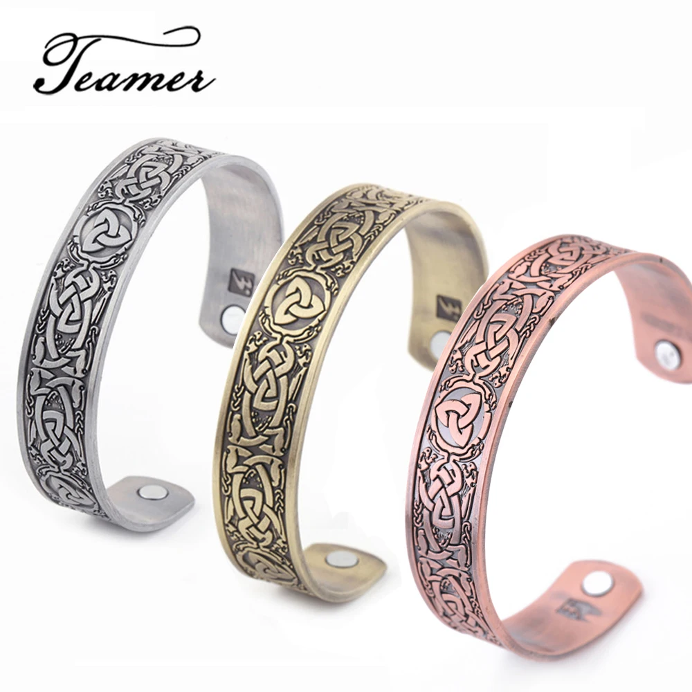 Teamer Viking Bangles for Men Health Care Cuff Magnetic