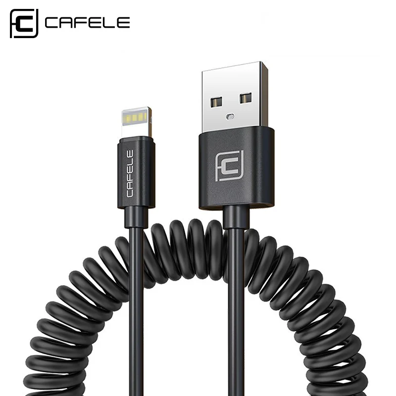 Cafele USB кабель для iPhone 11 pro max X Xr Xs Max 8 7 6s Plus 1 6 m гибкий usb зарядки шнур черный |