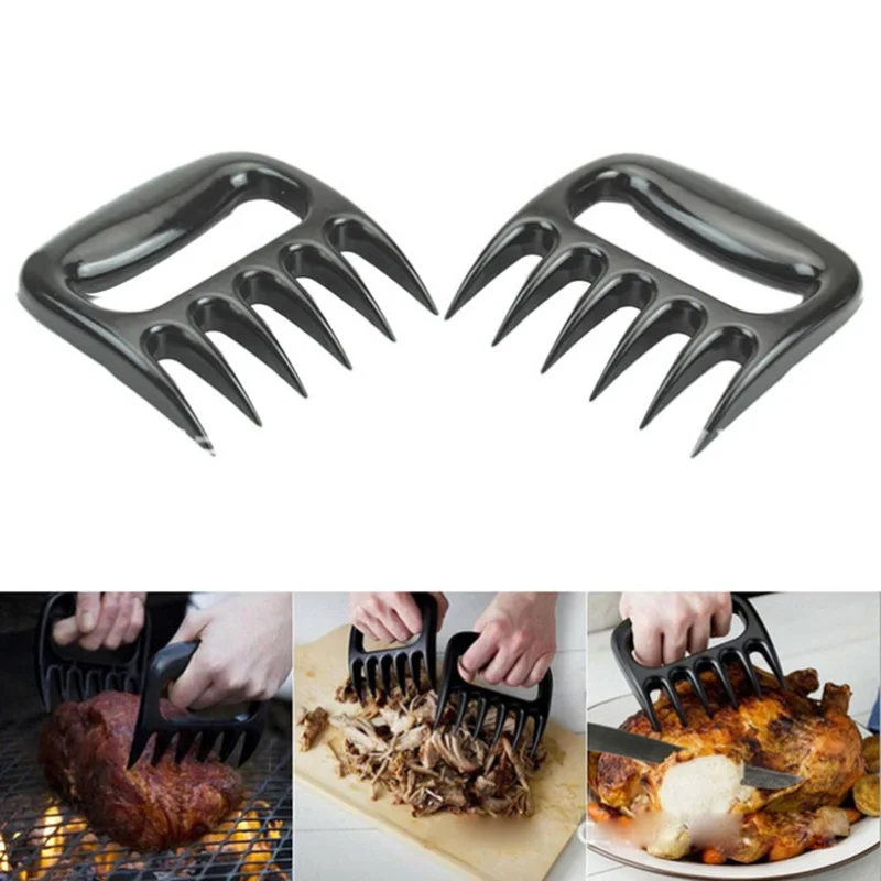 

2pcs Practical sub-meat fork BBQ Meat Claws Shredding Lift Tongs Pull Handler handling Fork Toss New Pork cooking tools