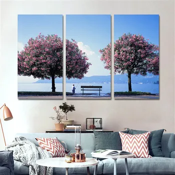 

Modern Nordic Decoration Landscape Painting Canvas Pictures for Living Room with No Frame Posters and Prints Home Decor 3 Piece