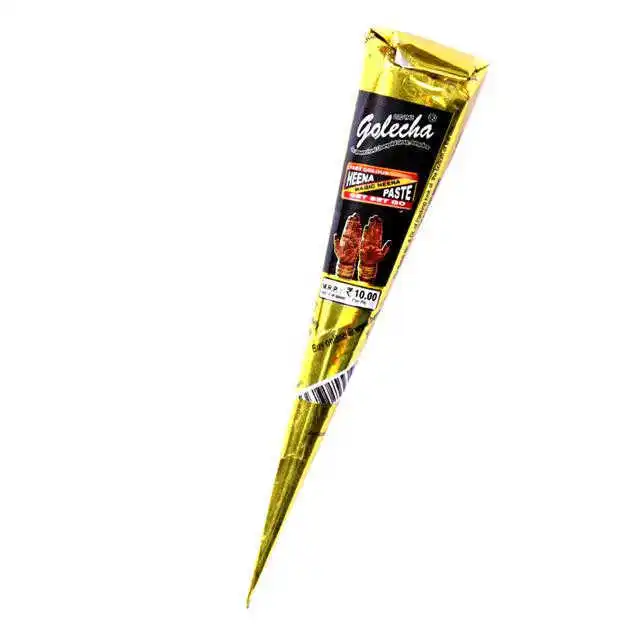 Pcs Preto Tatuagem de Henna Colar Cone