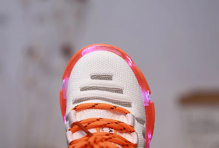 CNFSNJ new brand fashion arrived boys girls air mesh shoes led Luminous sneakers shoe 21-25