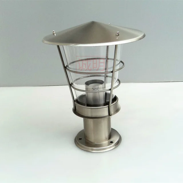 Waterproof Stainless Steel Column Headlights Outdoor Lights Waterproof Stainless Steel Column Headlights Outdoor Lights Solar Landscape Fence Post Wall