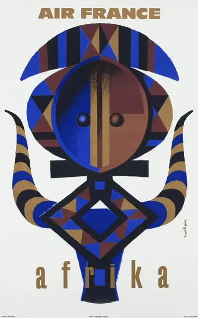 Air Afrique Senegal African Visit Landscape Trip Travel Retro