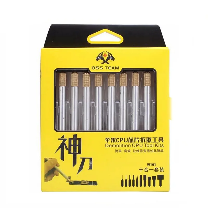 

10 in 1 Professional IC Chip Demolition CPU Tool kits Remover Repair For iPhone 8/7/6S/X/6 Plus