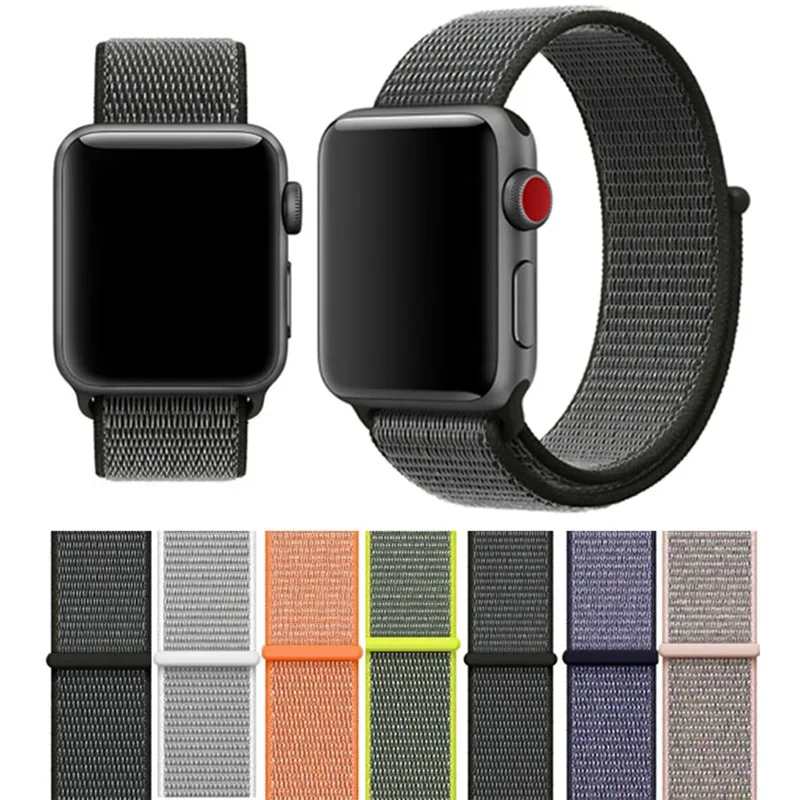 

38mm 42mm 40mm 44mm Band For Apple Watch Series 1 2 3 Woven Nylon Band Strap For IWatch 4 Colorful Pattern Buckle