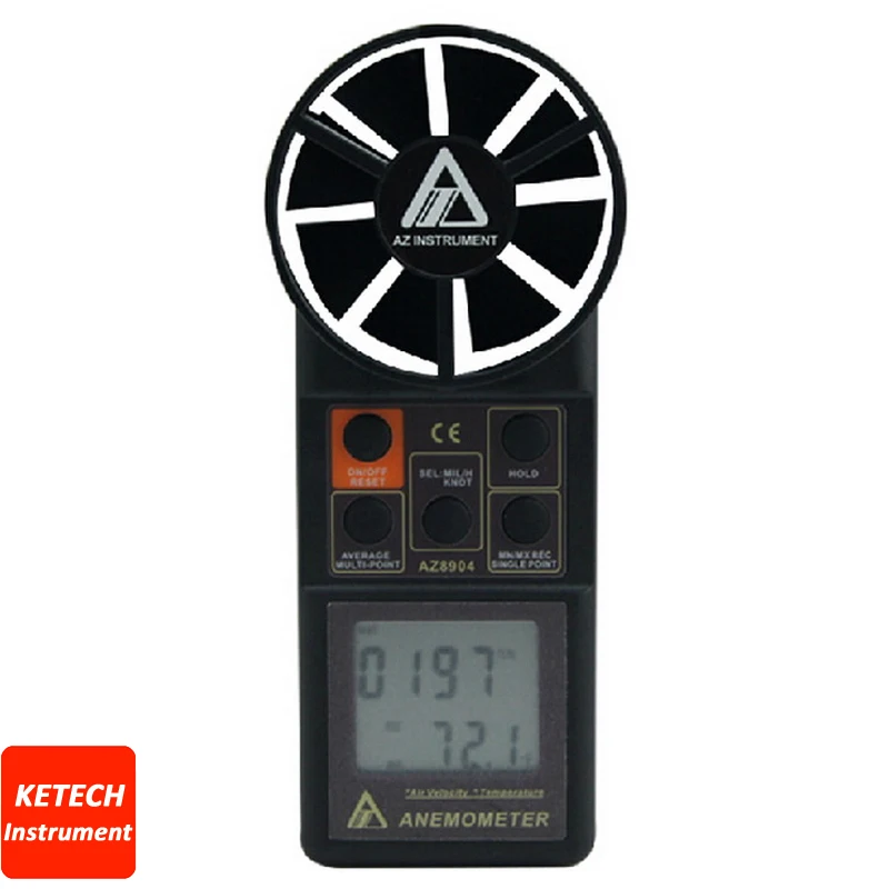 

Air Temperature and Air Flow Wind Speed Air Velocity Tester AZ8904