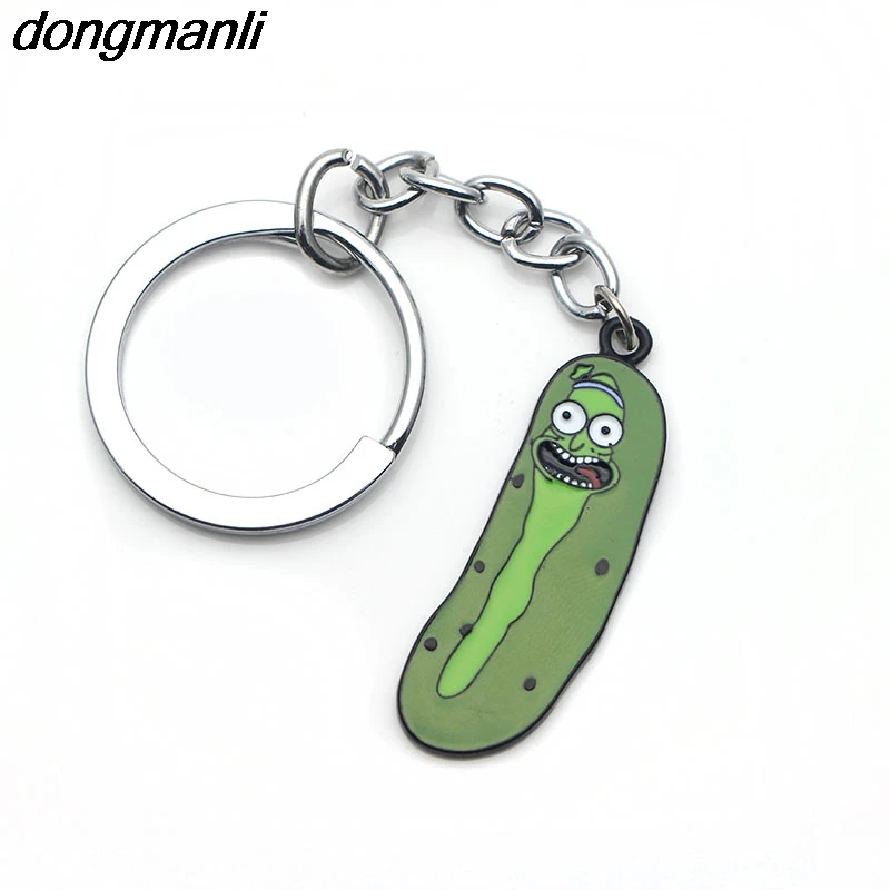 

P1406 Dongmanli TV jewelry fashion 2017 Newest high quality cute Rick and Morty Metal enamel unisex keyring car keychain
