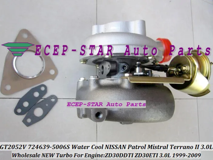 GT2052V 724639-5006S 705954-0013 Water Cooled Turbocharger for NISSAN Patrol Mistral TERRANO II ZD30DDTI ZD30ETI 3.0L TURBO (2)