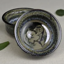 Чашки с обезьяной, встроенные стеклянные чайные чашки, керамическая чашка чая, кружка, мастер чайная чашка