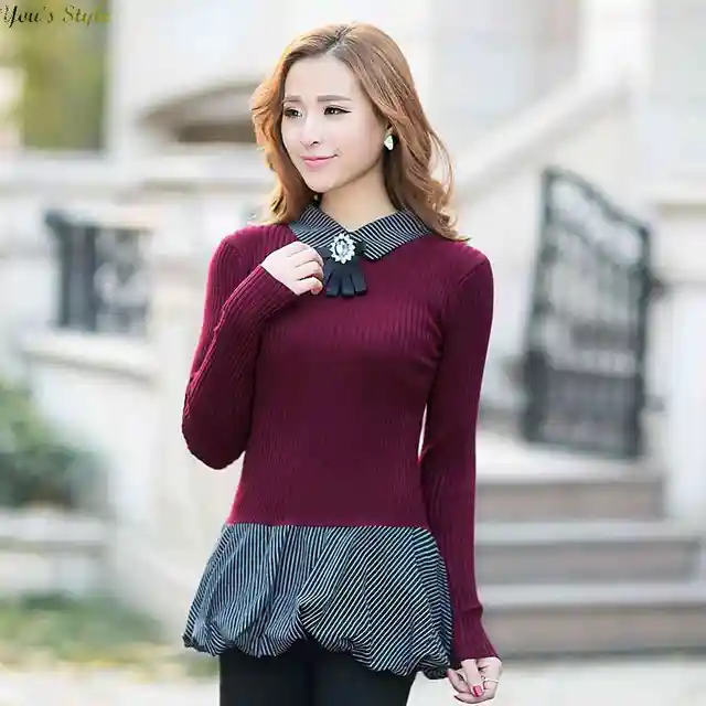 Free Shipping new 2015 spring doll dress collar Joker make knitted upskirt woman 0912 1439107148 Free Shipping new 2015 spring doll dress collar Joker make knitted ...