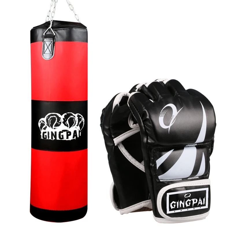 Empty Kick Boxing Bag 100cm Training Fitness Punching Free Bag Hook
