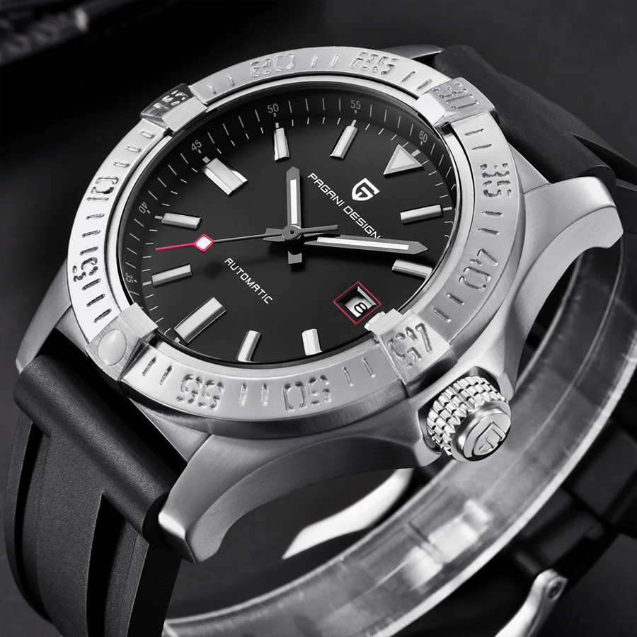 Relogio masculino ساعات آلية الرجال الفاخرة العلامة التجارية باجاني تصميم سيليكون المطاط الرياضة التلقائي الرجال ووتش جديد الذكور ساعة Relogio masculino ساعات آلية الرجال الفاخرة العلامة التجارية باجاني تصميم سيليكون المطاط الرياضة التلقائي الرجال ووتش جديد الذكور ساعة